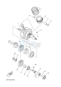 WR125X (22B8 22B8 22B8) drawing CRANKSHAFT & PISTON