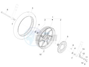 LIBERTY 50 IGET 4T 3V 25KMH E4 NO ABS 25km/h (EMEA) drawing Front wheel