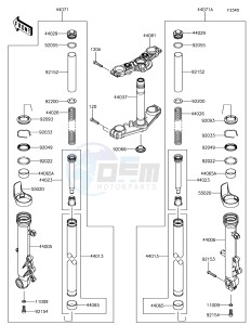 Z650 ER650HJF XX (EU ME A(FRICA) drawing Front Fork