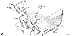 TRX420FM1G TRX420 Europe Direct - (ED) drawing SELECT LEVER