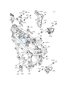 NINJA_250SL_ABS BX250BFS XX (EU ME A(FRICA) drawing Frame Fittings