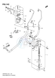 GSR750 (E21) drawing REAR MASTER CYLINDER (GSR750AUEL2 E21)