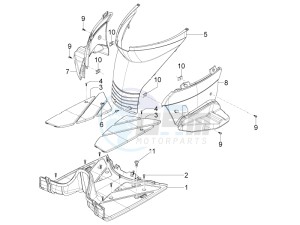 Typhoon 50 4T 4V E2 (NAFTA) drawing Central cover - Footrests