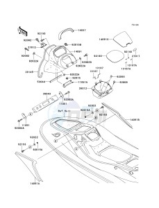 JT 1100 G[1100 STX D.I.] (G1 ) [1100 STX D.I.] drawing HULL MIDDLE FITTINGS