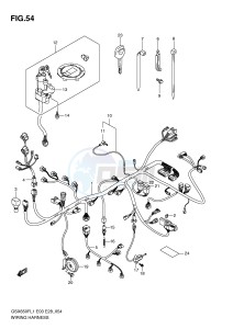 GSX650F (E3-E28) Katana drawing WIRING HARNESS (GSX650FL1 E33)