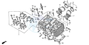 CB500S drawing CYLINDER HEAD