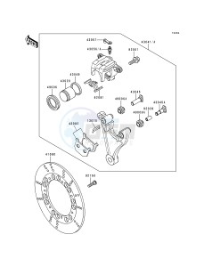 KZ 1000 P [POLICE 1000] (P15-P19) [POLICE 1000] drawing REAR BRAKE