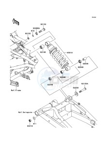 ER-6f ABS EX650D9F GB XX (EU ME A(FRICA) drawing Suspension/Shock Absorber