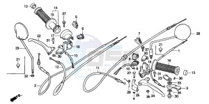 PK50SM drawing HANDLE LEVER/SWITCH/CABLE