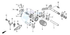 CRF250R drawing GEARSHIFT DRUM