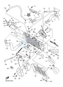 XJ6SA 600 DIVERSION (S-TYPE, ABS) (36DF 36DJ) drawing RADIATOR & HOSE