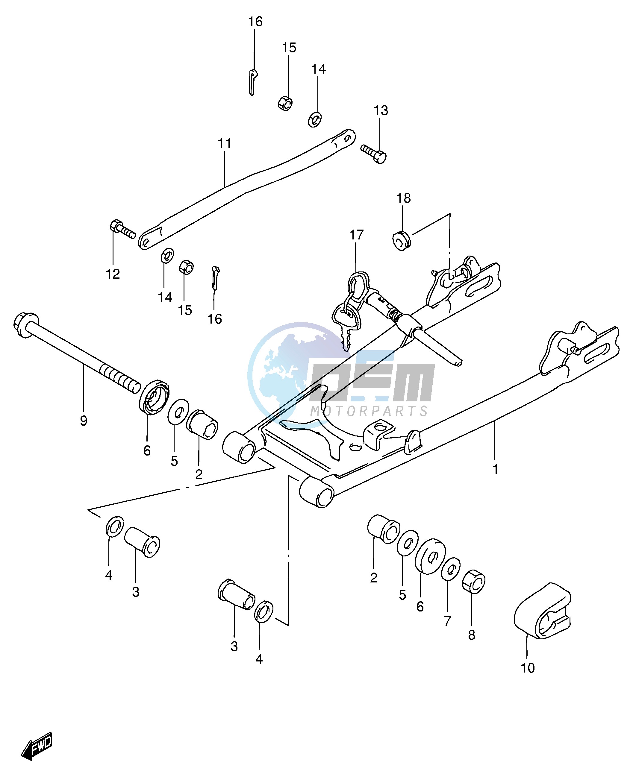 REAR SWINGING ARM (E15,E17)