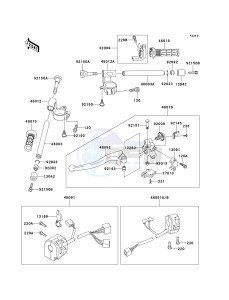 ZX 900 E [NINJA ZX-9R] (E1-E2) [NINJA ZX-9R] drawing HANDLEBAR