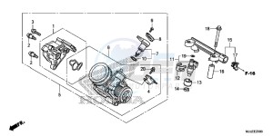 NC750SAE NC750SA ED drawing THROTTLE BODY