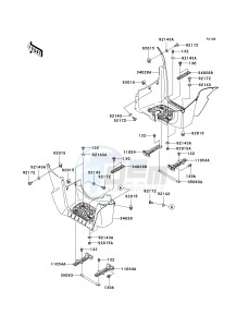 KVF 750 E [BRUTE FORCE 750 4X4I NRA OUTDOORS] (E8F-E9FA) E8F drawing FOOTRESTS