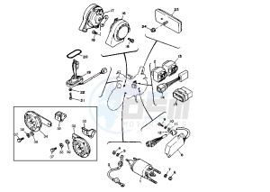 XV VIRAGO 1100 drawing ELECTRICAL DEVICES MY96