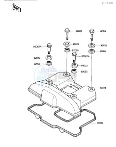 KL 650 A [KLR650] (A1-A5) [KLR650] drawing CYLINDER HEAD COVER