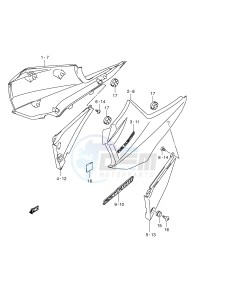 GSX1400 (E2) drawing FRAME COVER (MODEL K4 K5)