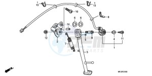 CBR600RA9 BR / ABS MME - (BR / ABS MME) drawing STAND