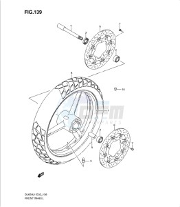 DL650 drawing FRONT WHEEL (DL650UEL1 E19)