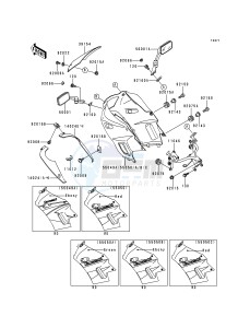 EX 250 F [NINJA 250R] (F10-F14) [NINJA 250R] drawing COWLING