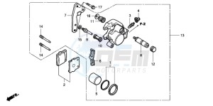 CR85RB drawing FRONT BRAKE CALIPER