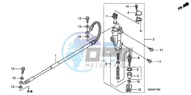 RR. BRAKE MASTER CYLINDER