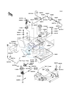 KVF650 4x4 KVF650D7F EU GB drawing Fuel Tank