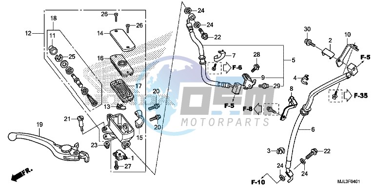 FR. BRAKE MASTER CYLINDER ( NC700XD/ 750XA/ 750XD)