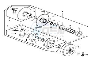 JOYRIDE EU2 - 125 cc drawing DRIVEN PULLEY