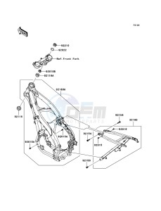 KX250F KX250W9F EU drawing Frame