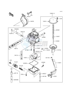 KLF 400 B [BAYOU 400 4X4] (B4-B6) [BAYOU 400 4X4] drawing CARBURETOR --  - LF400AE532917- -