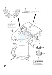 DF 175 drawing Silencer/Ring Gear Cover