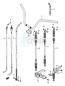 LT-F250 1997 drawing HANDLEBAR - CABLE