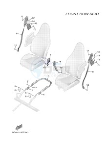 YXF850ES YXF85WPSJ WOLVERINE X (BG4A) drawing SEAT 2