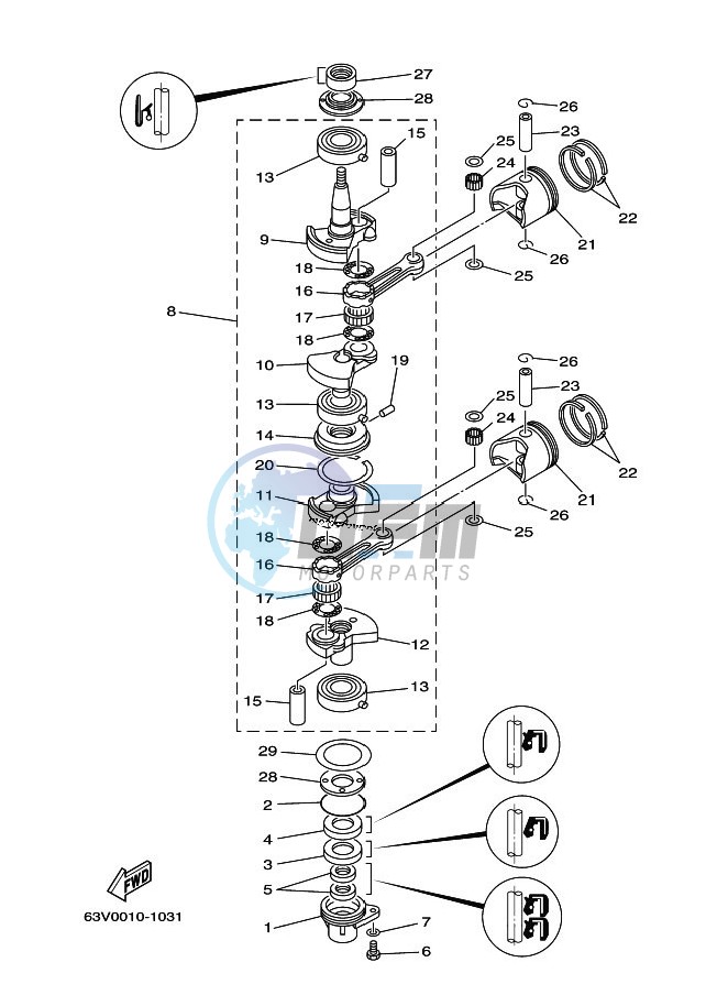 CRANKSHAFT--PISTON