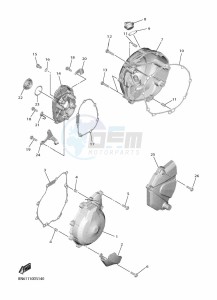 YZF600 YZF-R6 (BN6H) drawing CRANKCASE COVER 1