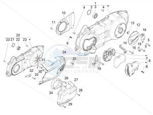 GTS 300 SUPER-TECH IE ABS E4 (APAC) drawing Crankcase cover - Crankcase cooling