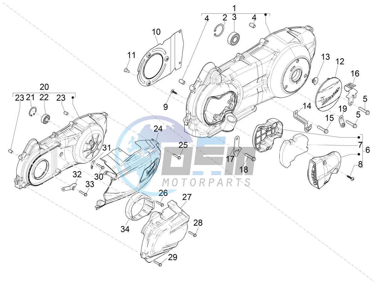 Crankcase cover - Crankcase cooling