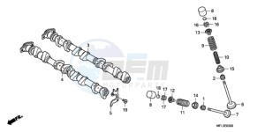 CBR1000RA9 Europe Direct - (ED / ABS MME TRI) drawing CAMSHAFT/VALVE