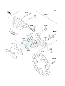 KVF 750 B [BRUTE FORCE 750 4X4 HARDWOODS GREEN] (B1) B1 drawing FRONT BRAKE