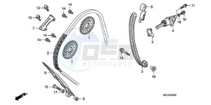 CBR1000RA9 France - (F / ABS CMF HRC MKH MME) drawing CAM CHAIN/TENSIONER