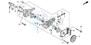 XR400R drawing OIL PUMP