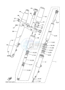 XV1900A MIDNIGHT STAR (1CR5) drawing FRONT FORK