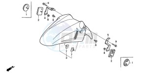 CBR600F3 drawing FRONT FENDER