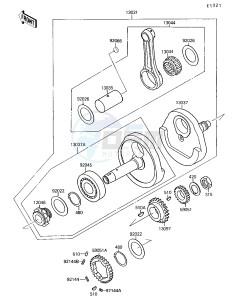 KSF 250 A [MOJAVE 250] (A3-A7) [MOJAVE 250] drawing CRANKSHAFT