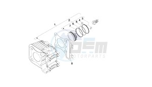 BOULEVARD - 100 CC 4T drawing CYLINDER - PISTON