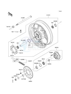 EX 650 C [NINJA 650R] (C9F) C9F drawing REAR WHEEL_CHAIN