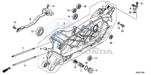 SH125ADE SH125AD UK - (E) drawing LEFT CRANKCASE