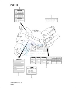 GSX1300R drawing LABEL (GSX1300RUFL1 E19)